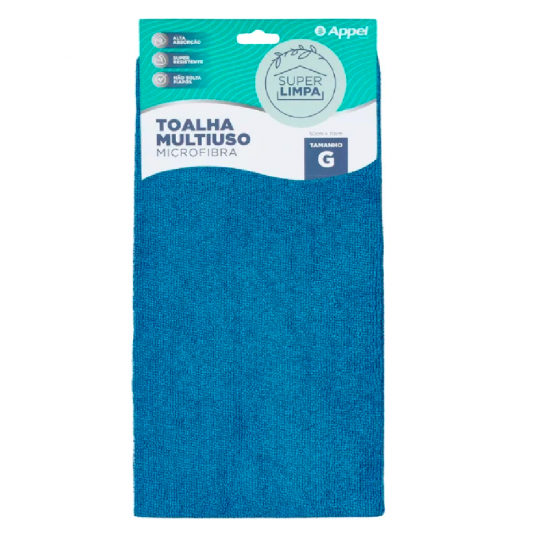 Pano de Microfibra 50x70cm Appel Azul