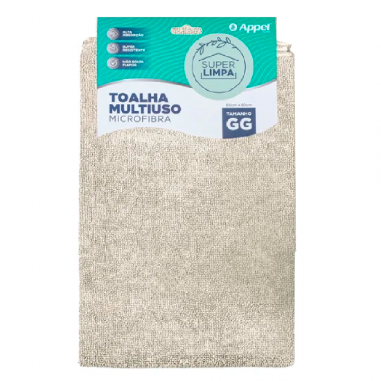 Pano de Microfibra 60x80cm Appel Cinza