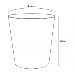 Lixeira sem Tampa 10L Arqplast - Preto Lixeira sem Tampa 10L Arqplast - Preto