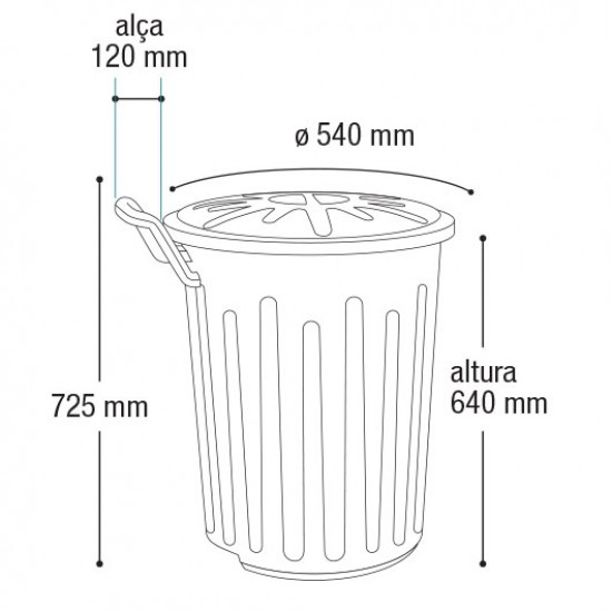 Lixeira com Tampa 100L com Rodas Arqplast Lixeira com Tampa 100L com Rodas Arqplast