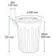 Lixeira com Tampa 100L com Rodas Arqplast Lixeira com Tampa 100L com Rodas Arqplast