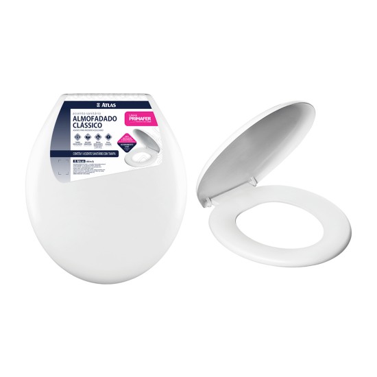 Assento Sanitário Atlas Primafer Almofadado Branco Assento Sanitário Atlas Primafer Almofadado Branco