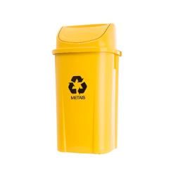Lixeira com Tampa Basculante 60L Attuale - Amarelo