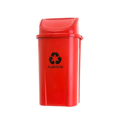 Lixeira com Tampa Basculante 60L Attuale - Vermelho