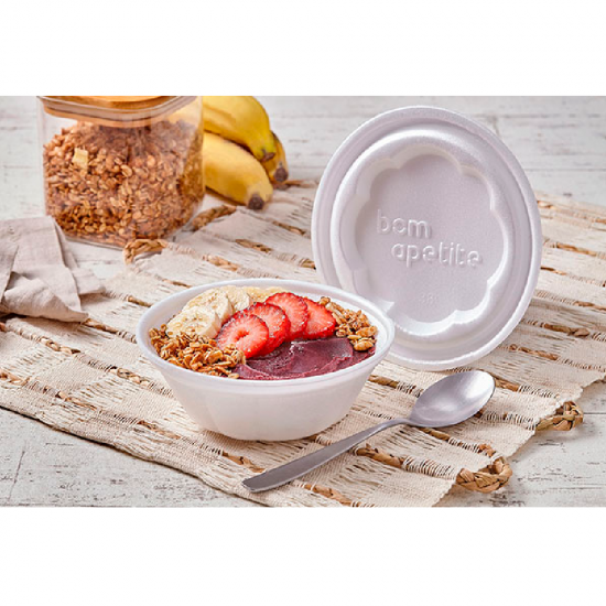 Pote Descartável de Isopor 350 mL com 100 unid. Bom Apetite