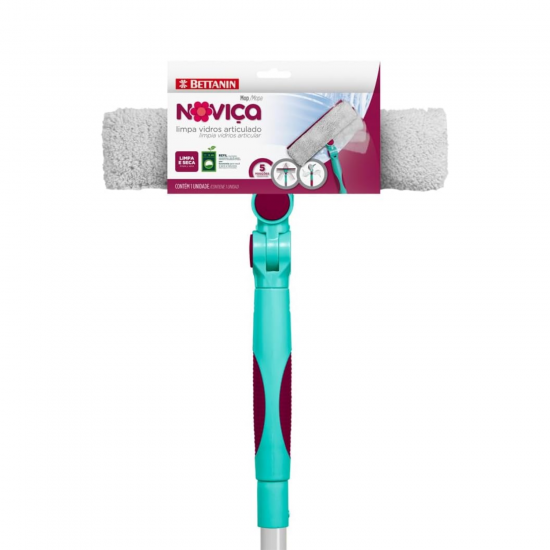 Mop Limpa Vidros Articulado 2 em 1 Lava e Seca Noviça Bettanin