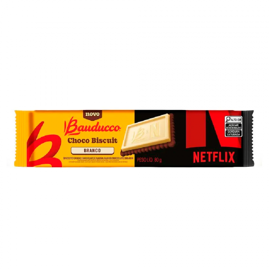 Biscoito Bauducco Biscuit Chocolate Branco 80g
