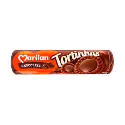 Biscoito Recheado Marilan Tortinhas Chocolate 140g Biscoito Recheado Marilan Tortinhas Chocolate 140g
