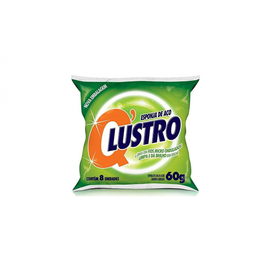 Lã de Aço Q'Lustro com 8 unid. 60g Lã de Aço Q'Lustro com 8 unid. 60g