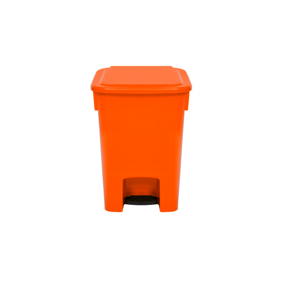 Lixeira com Pedal 15L Bralimpia - Laranja