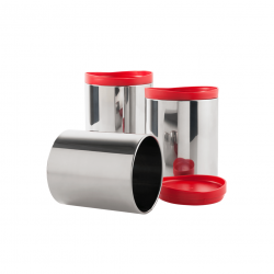 Conjunto de Potes de Inox Brinox Supreme com 3 peças