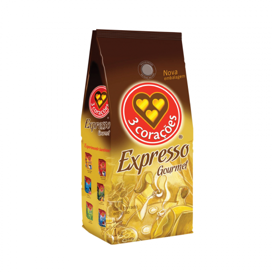 Café em Grãos 3 Corações Gourmet Espresso 1Kg Torrado Café em Grãos 3 Corações Gourmet Espresso 1Kg Torrado