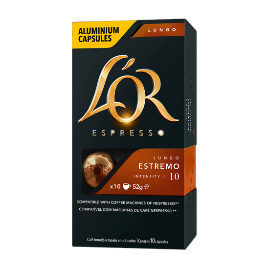 Cápsula de Café Lor Compatível Nespresso Estremo n.10 c/10
