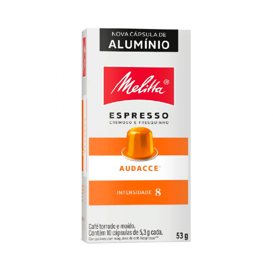 Cápsula de Café Melitta Compatível Nespresso Audacce n.8 c/10