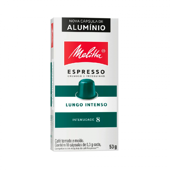 Cápsula de Café Melitta Compatível Nespresso Lungo Intenso n.8 c/10