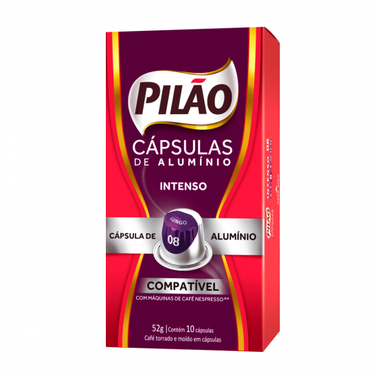 Cápsula de Café Pilão Compatível Intenso n.8 c/10