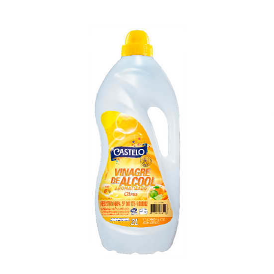 Vinagre de Álcool para Limpeza Castelo 6% Acidez Citrus 2L