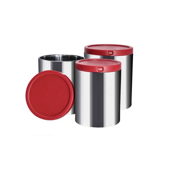 Conjunto de Potes de Inox Class Home com 3 peças Conjunto de Potes de Inox Class Home com 3 peças
