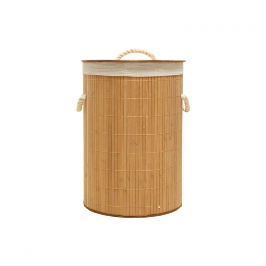 Cesto para Roupas Dobrável Redondo Bambu Clink