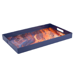 Bandeja Plástica Ravi para Servir Decorada RM1381