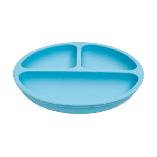 Prato Infantil Silicone c/ Divisória e Ventosa Clink Prato Infantil Silicone c/ Divisória e Ventosa Clink