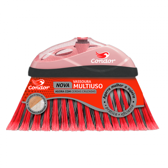 Vassoura de Nylon Condor Multiuso Varre Fácil V-35 - sem Cabo Vassoura de Nylon Condor Multiuso Varre Fácil V-35 - sem Cabo