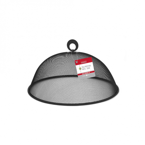 Tela Protetora para Alimentos Redonda 30cm Hauskraft - Preta Tela Protetora para Alimentos Redonda 30cm Hauskraft - Preta