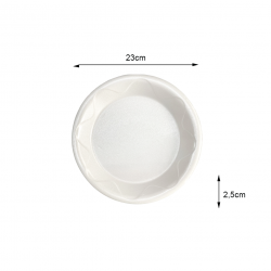 Prato Descartável de Isopor 23cm Raso Darnel com 20 unid.
