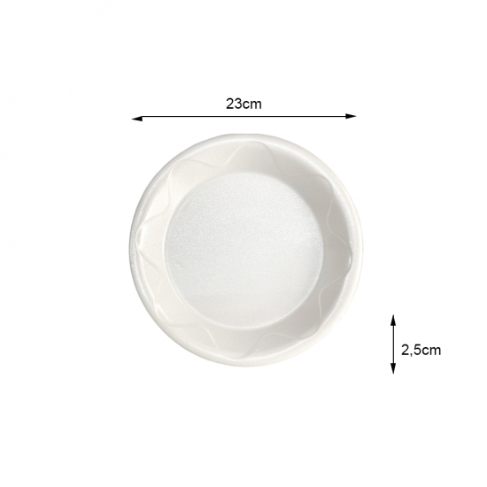 Prato Descartável de Isopor 23cm Raso Darnel com 20 unid. Prato Descartável de Isopor 23cm Raso Darnel com 20 unid.