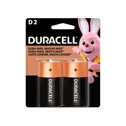 Pilha Alcalina D Grande Duracell com 2 unid.