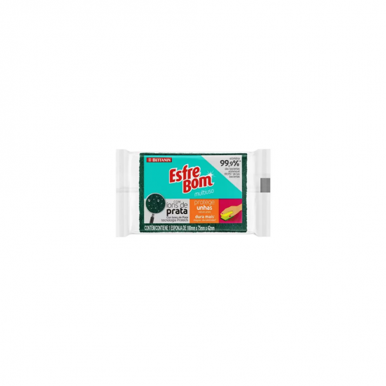 Esponja Dupla Face Multiuso Esfrebom Protege Unhas com 1 unid. Esponja Dupla Face Multiuso Esfrebom Protege Unhas com 1 unid.
