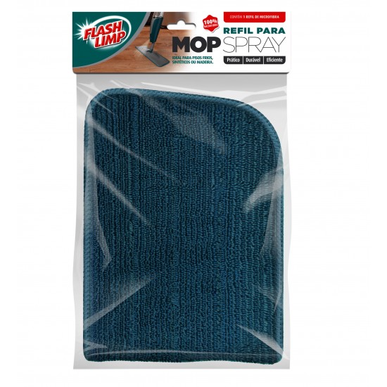 Refil para Mop Spray Flash Limp Azul Refil para Mop Spray Flash Limp Azul