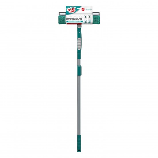 Rodo Combinado Limpa Vidros 25cm Flash Limp com Cabo Extensível Rodo Combinado Limpa Vidros 25cm Flash Limp com Cabo Extensível
