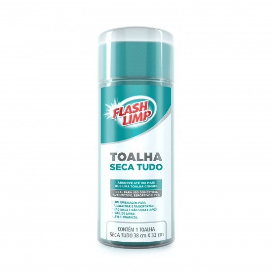 Toalha Mágica Multiuso 38x32cm Super Absorvente Flash Limp Toalha Mágica Multiuso 38x32cm Super Absorvente Flash Limp