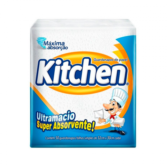 Guardanapo de Papel Kitchen 32x30cm com 50 folhas Guardanapo de Papel Kitchen 32x30cm com 50 folhas