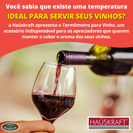 Termômetro Para Vinho Hauskraft Vidro - Precisão E Elegância Termômetro Para Vinho Hauskraft Vidro - Precisão E Elegância