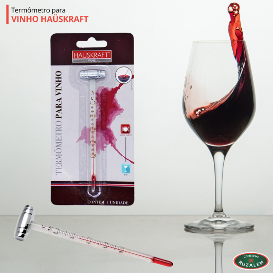 Termômetro Para Vinho Hauskraft Vidro - Precisão E Elegância Termômetro Para Vinho Hauskraft Vidro - Precisão E Elegância