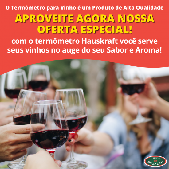 Termômetro Para Vinho Hauskraft Vidro - Precisão E Elegância Termômetro Para Vinho Hauskraft Vidro - Precisão E Elegância