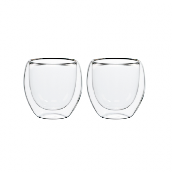 Copo de Vidro Parede Dupla 250mL Hauskraft c/2 Copo de Vidro Parede Dupla 250mL Hauskraft c/2