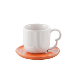 Jogo de Xícaras c/ Pires de Bambu 90mL Oasis Hauskraft c/4