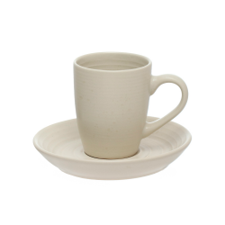 Jogo de Xícaras c/ Pires Sarah 120mL Hauskraft Bege c/4