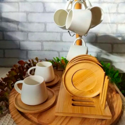 Jogo de Xícaras Oasis Hauskraft c/ Suporte c/7 peças Jogo de Xícaras Oasis Hauskraft c/ Suporte c/7 peças