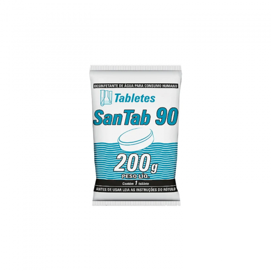 Pastilha de Cloro San Tab 90 200g - Desinfetante de Água Consumo Humano