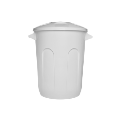 Lixeira com Tampa 60L Jaguar - Branca