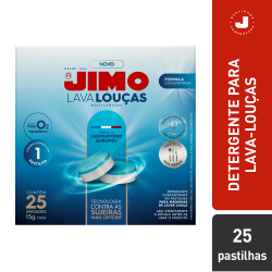 Detergente Máquina de Lavar Louça Jimo Multicamada com 25 unid. de 15g cada