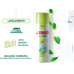 Limpa Box e Banheiro Aerossol Jimo 400mL  Limpa Box e Banheiro Aerossol Jimo 400mL
