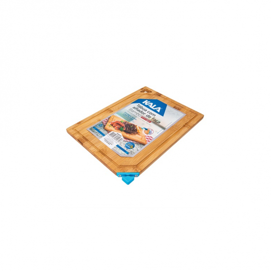 Tábua de Corte Bambu Kala com Afiador de Faca 32x23cm Tábua de Corte Bambu Kala com Afiador de Faca 32x23cm