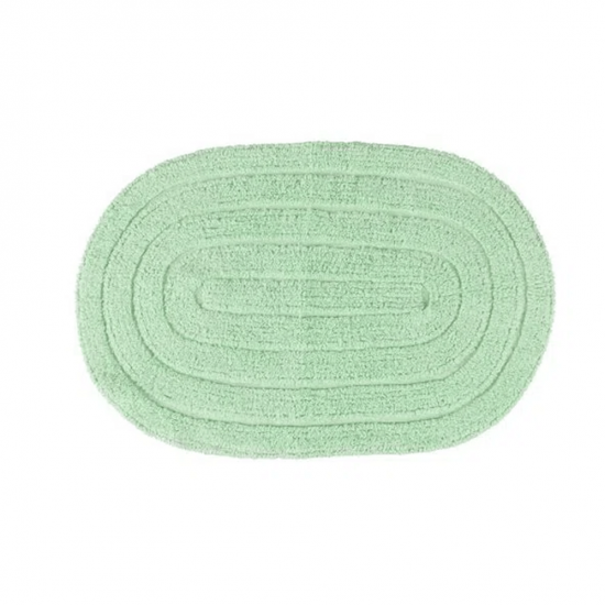Tapete de Algodão Oval 40x60cm Kapazi - Verde Menta