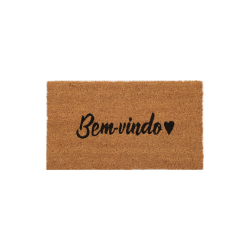 Tapete Capacho Fibra de Coco 33x60cm Kapazi - Bem-Vindo Amor