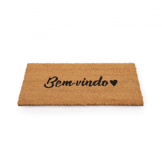 Tapete Capacho Fibra de Coco 33x60cm Kapazi - Bem-Vindo Amor Tapete Capacho Fibra de Coco 33x60cm Kapazi - Bem-Vindo Amor